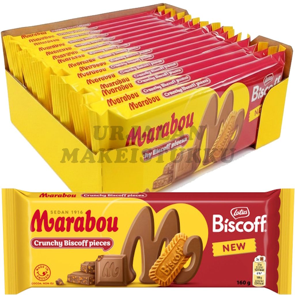 Marabou Biscoff suklaalevy 160g x 15kpl