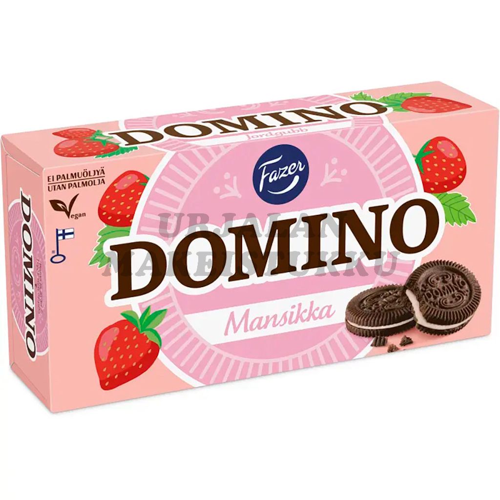 Fazer Domino Mansikka täytekeksi 350g