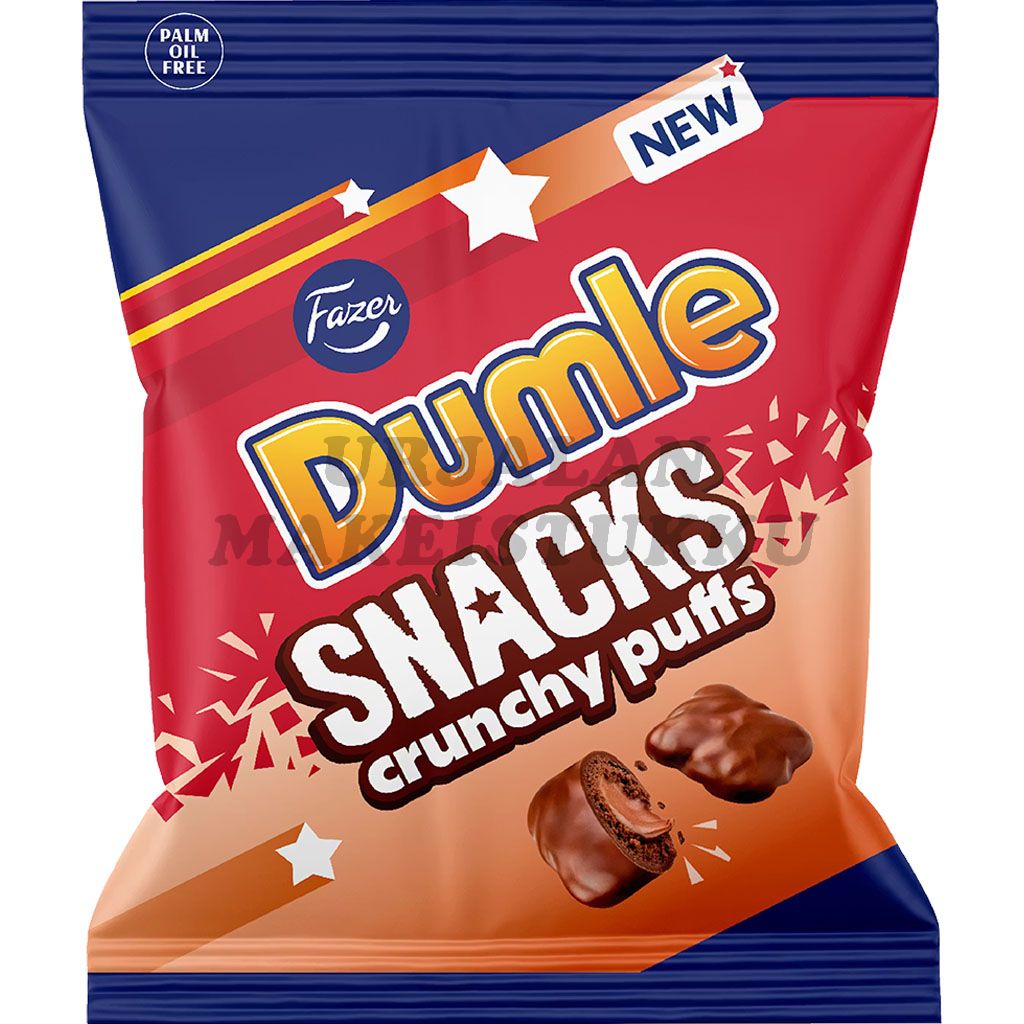 Fazer Dumle Snacks Crunchy Puffs karkkipussi 140g