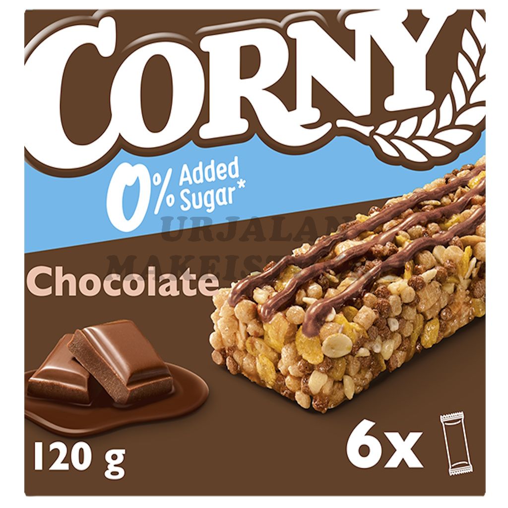 Corny 0% added sugar suklaa välipalapatukka 20g x 6kpl