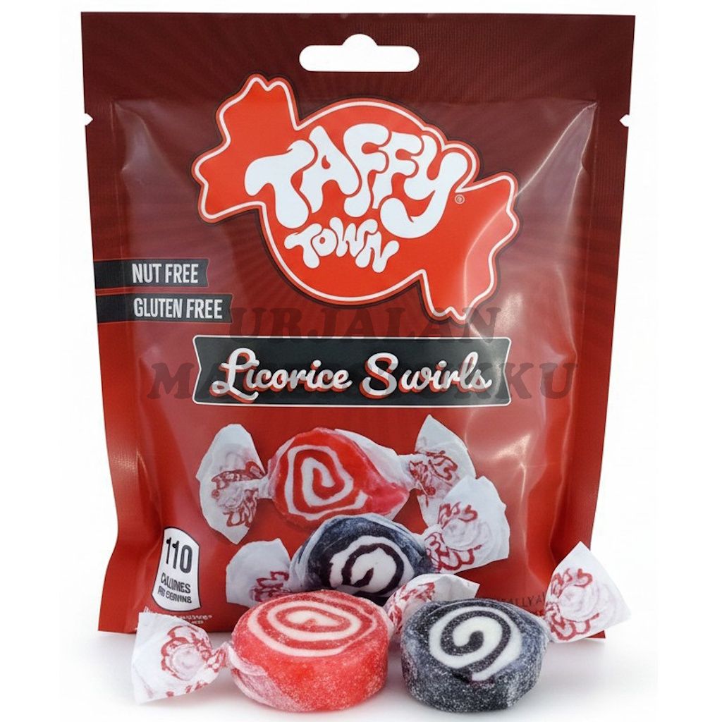 Taffy Town Licorice Swirls venyvät toffeet 99g