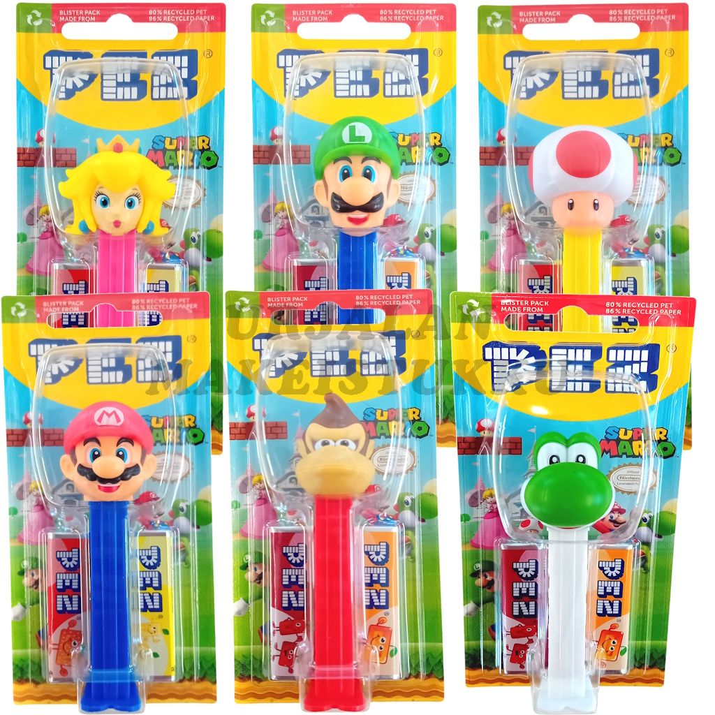 Pez Nintendo Annosteilja + Täyttöpakkaus 2 x 8,5g