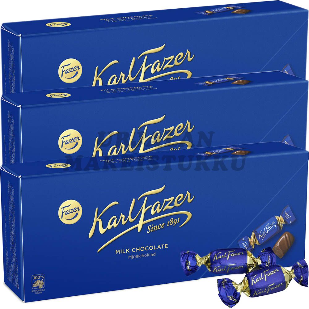 Karl Fazer Sininen Maitosuklaakonvehti 228g x 3-pack