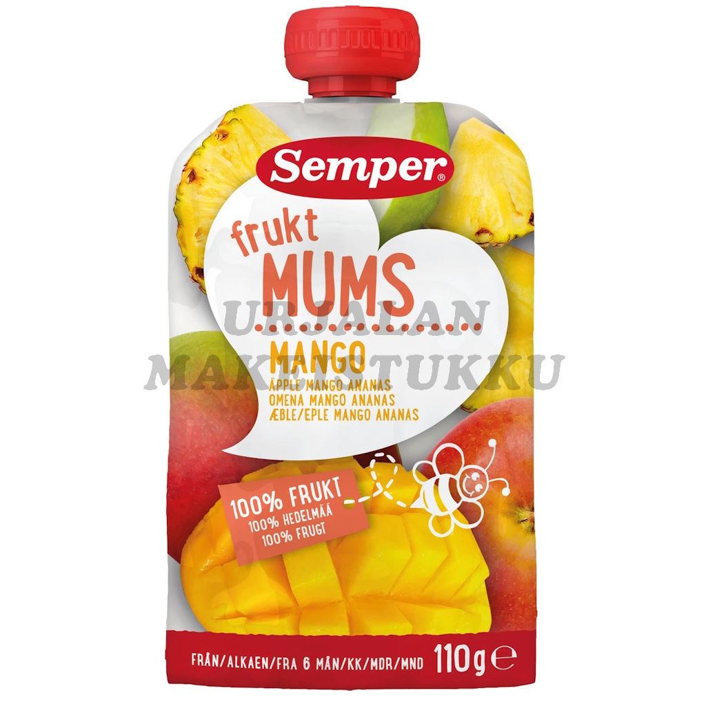 Semper Fruktmums Mango 6kk hedelmäsose 110g