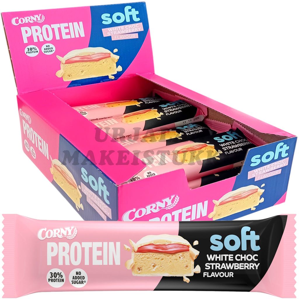 Corny Soft Protein White Chocolate Strawberry proteiinipatukka 45g x 12kpl