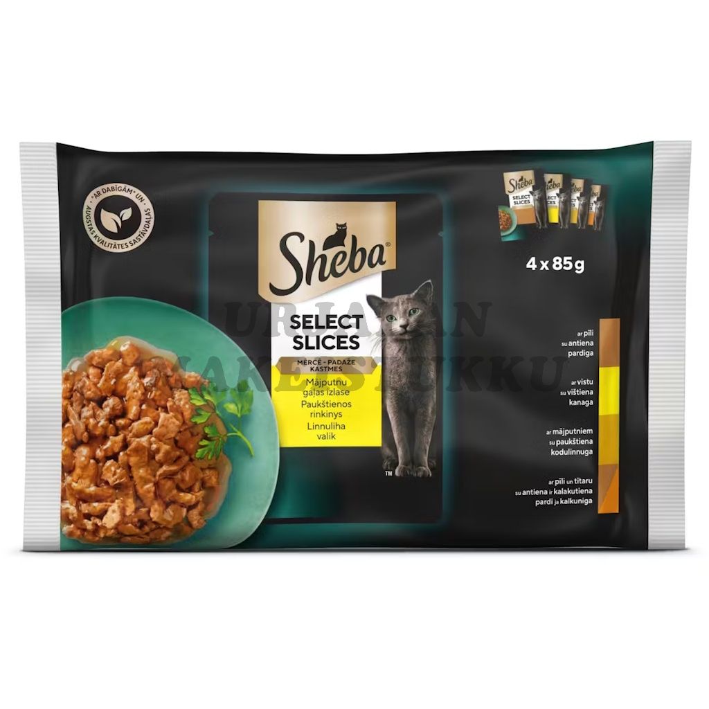 Sheba Select Slices Siipikarja 4-pack kastikkeessa (4 x 85g)