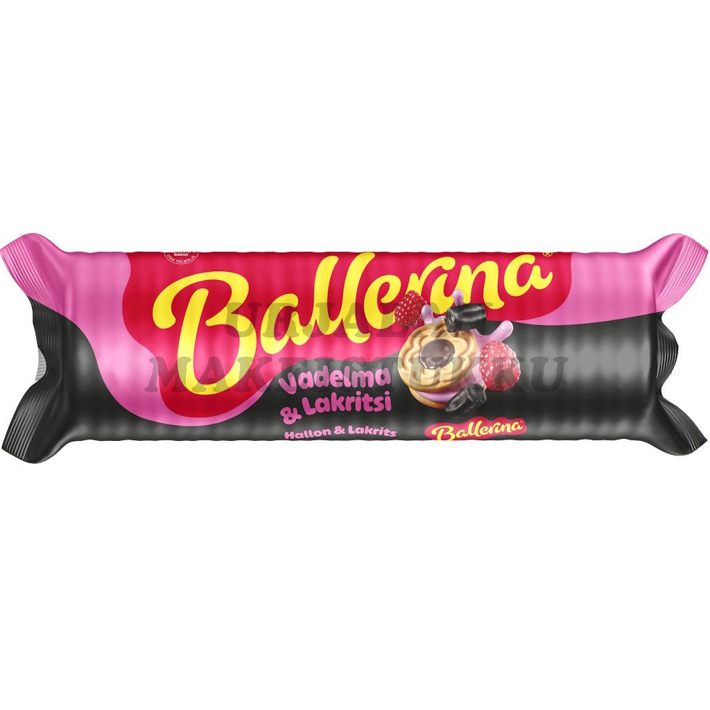 Kantolan Ballerina Vadelma & Lakritsi täytekeksi 190g