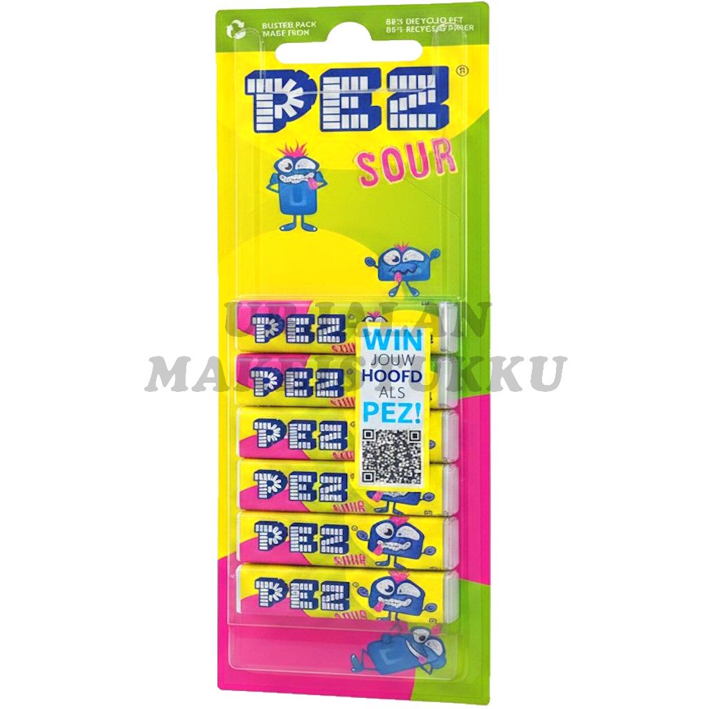 PEZ 6-Pack Sour Täyttöpakkaus 51g (6-Pack)