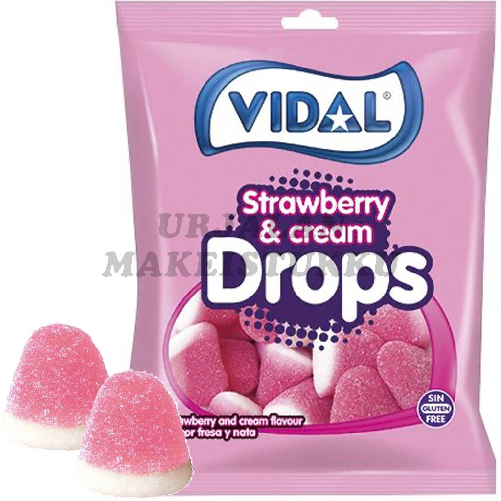 Vidal Strawberry Cream Drops makeisia 90g