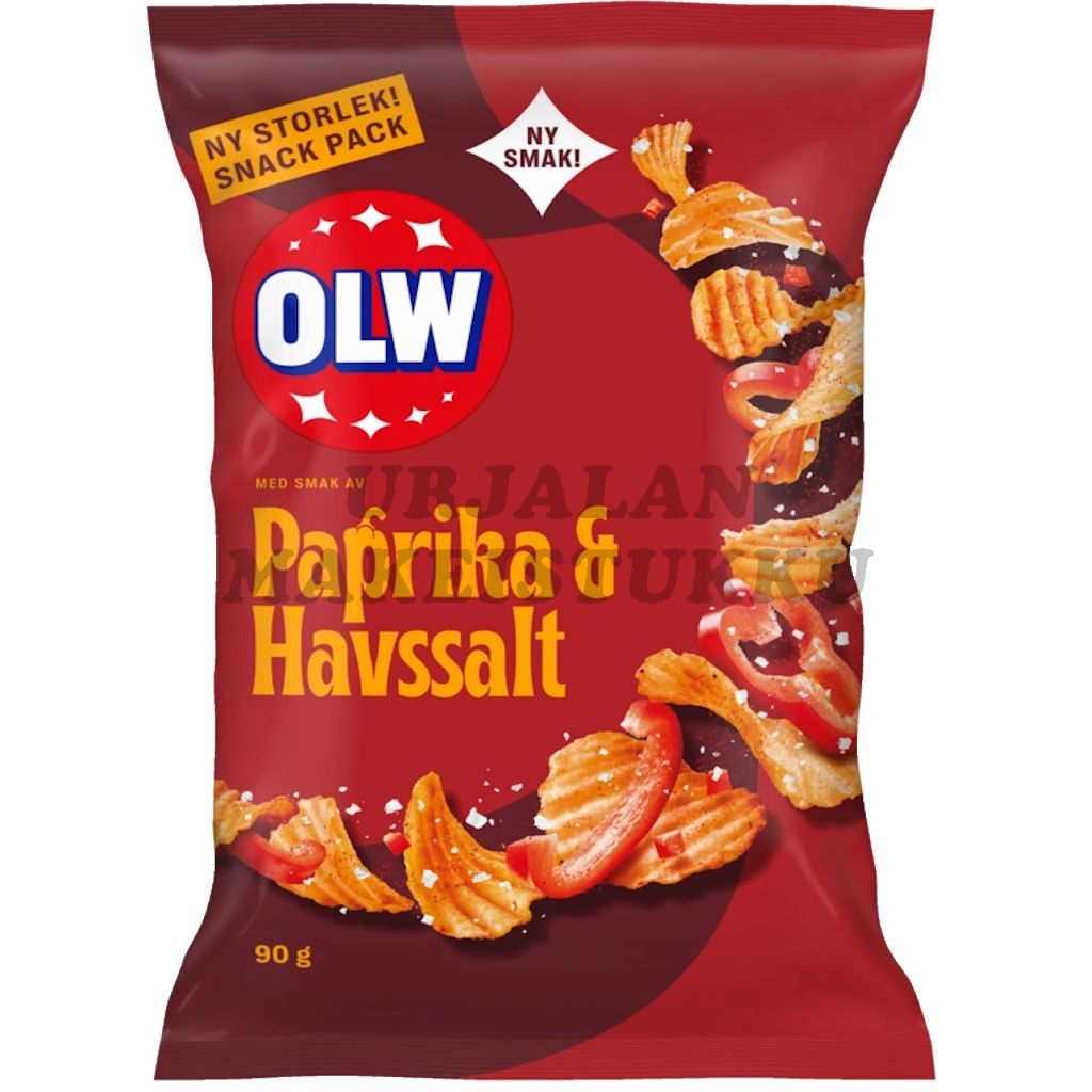 OLW Paprika & Havssalt perunalastu 90g