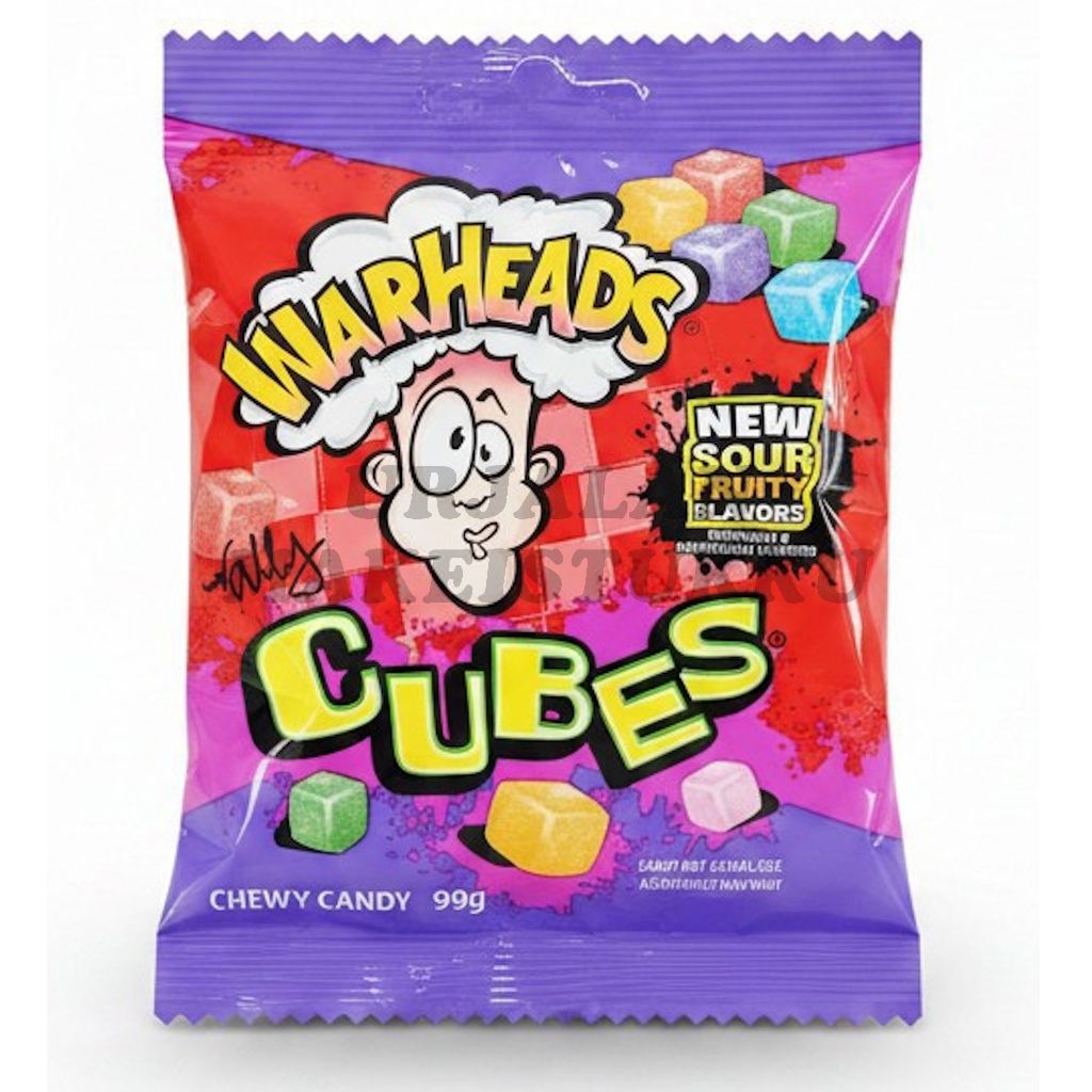 Warheads Sour Chewy Cubes makeispussi 99g
