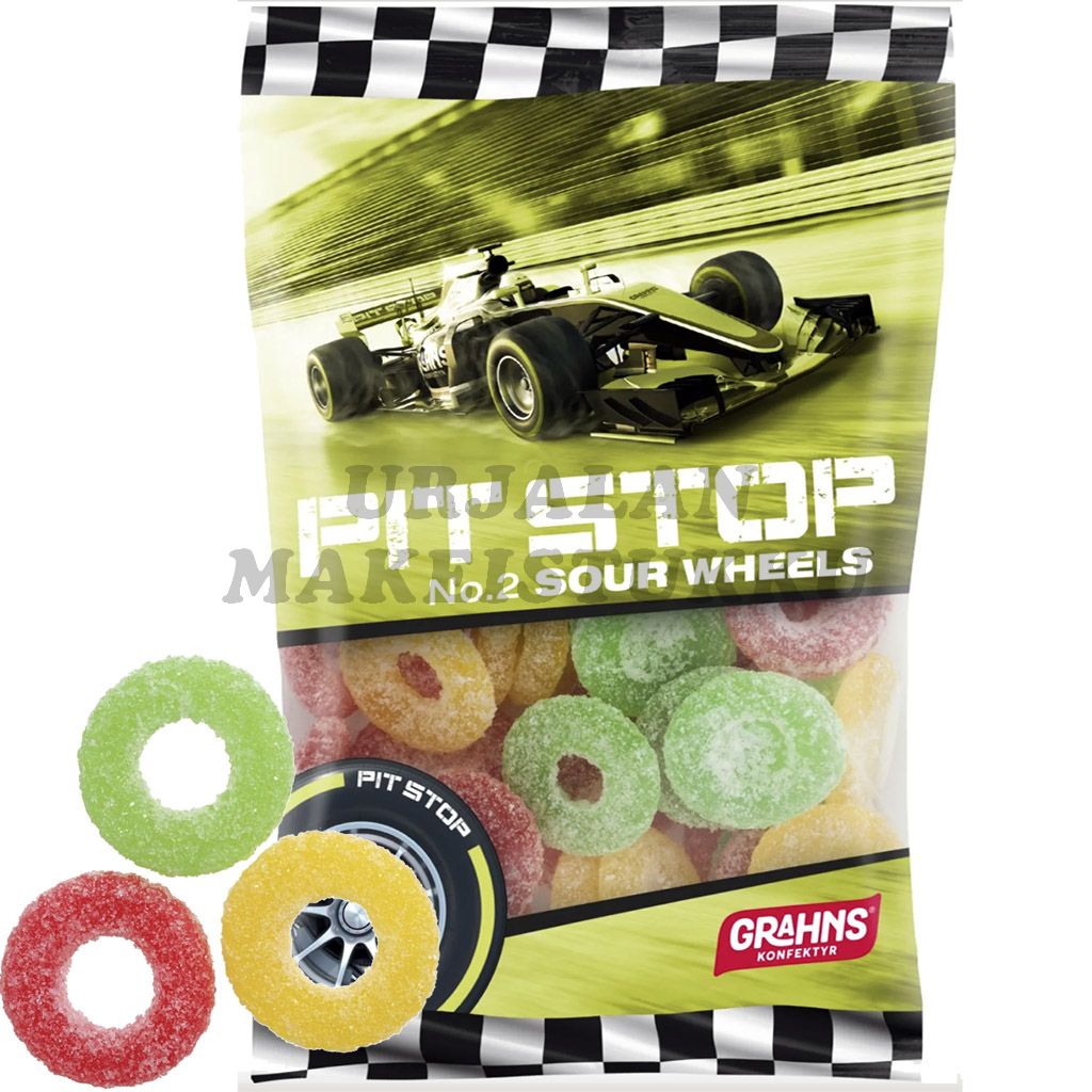 Grahns Pit Stop Sour Wheels renkaat 50g