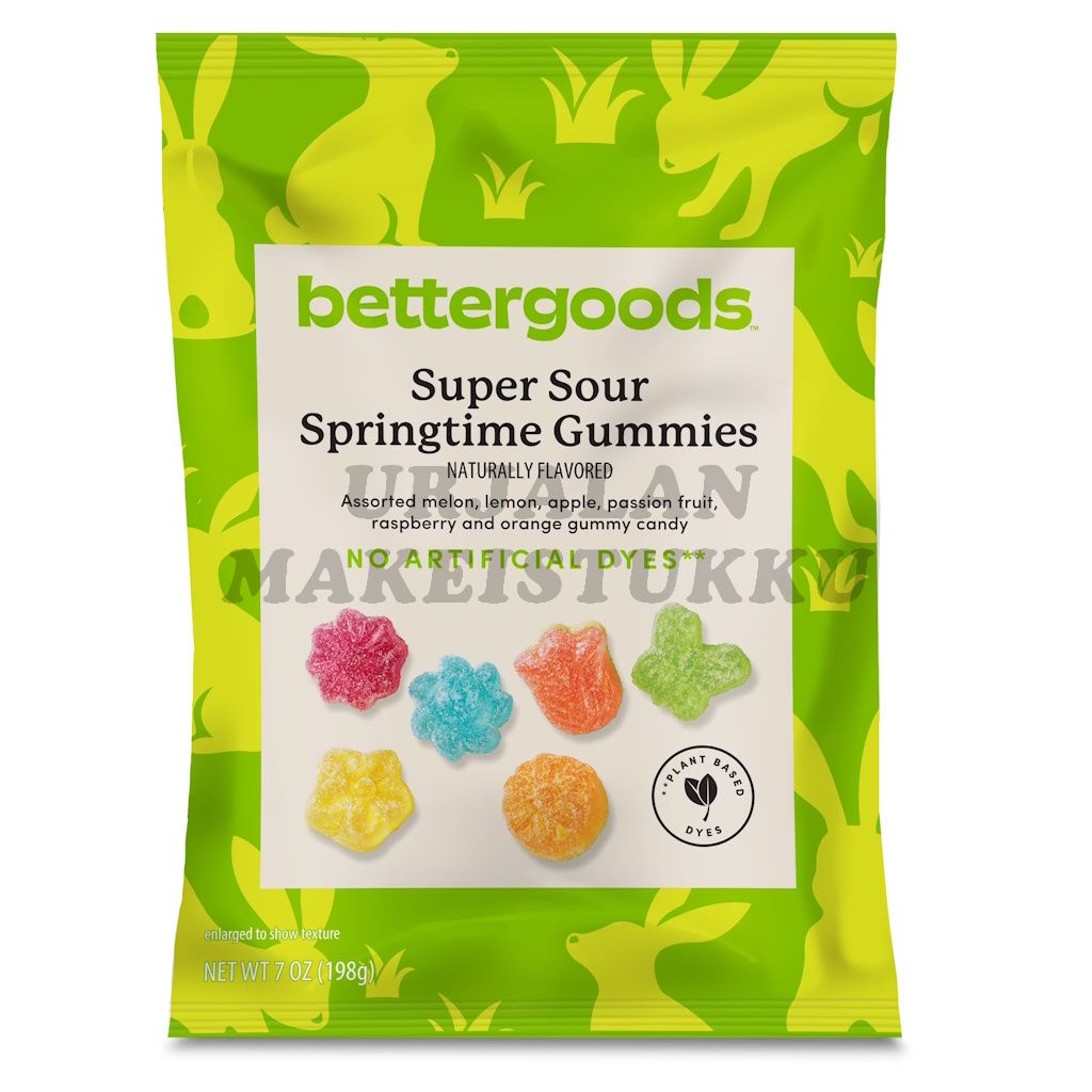 Bettergoods Super Sour Springtime Gummies hedelmäkarkit 198g