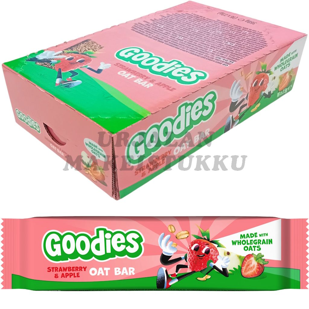 Goodies Oat Bar Mansikka & Omena täysjyväkaurapatukka 23g x 16kpl