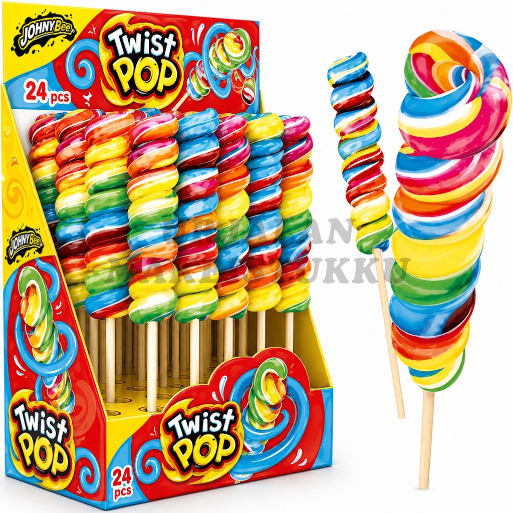 JohnyBee Twist Pop tikkari 50g x 24kpl
