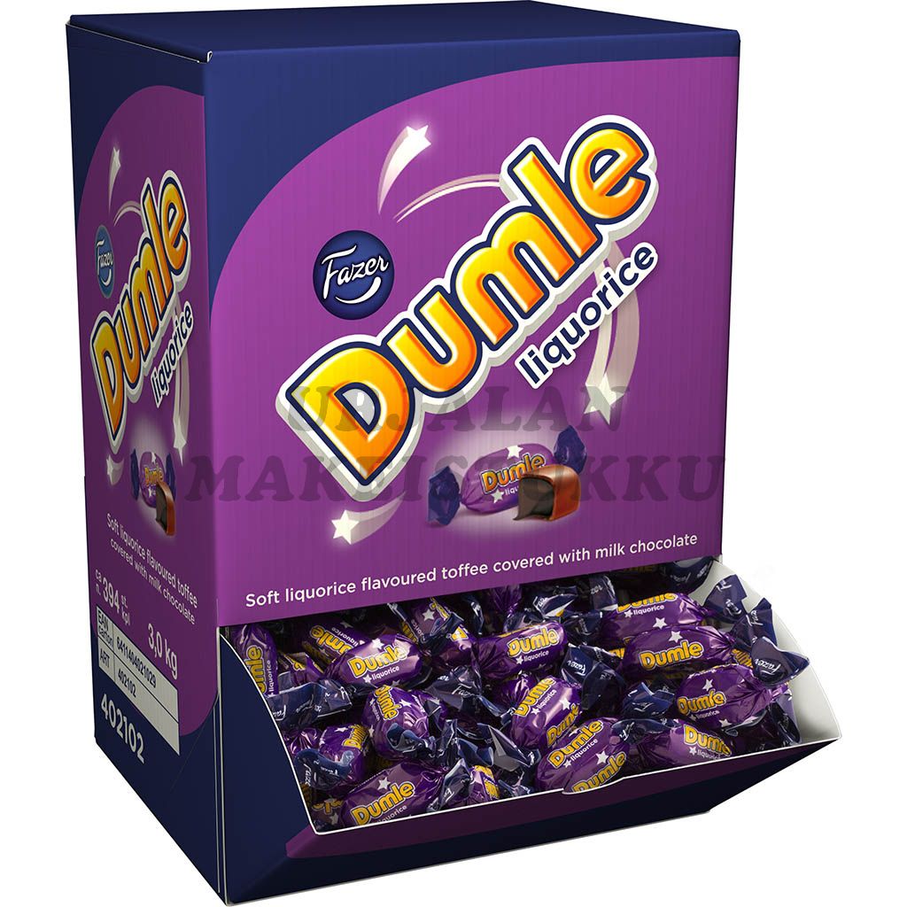 Fazer Dumle Lakritsi suklaakonvehti 3kg (n. 394kpl)