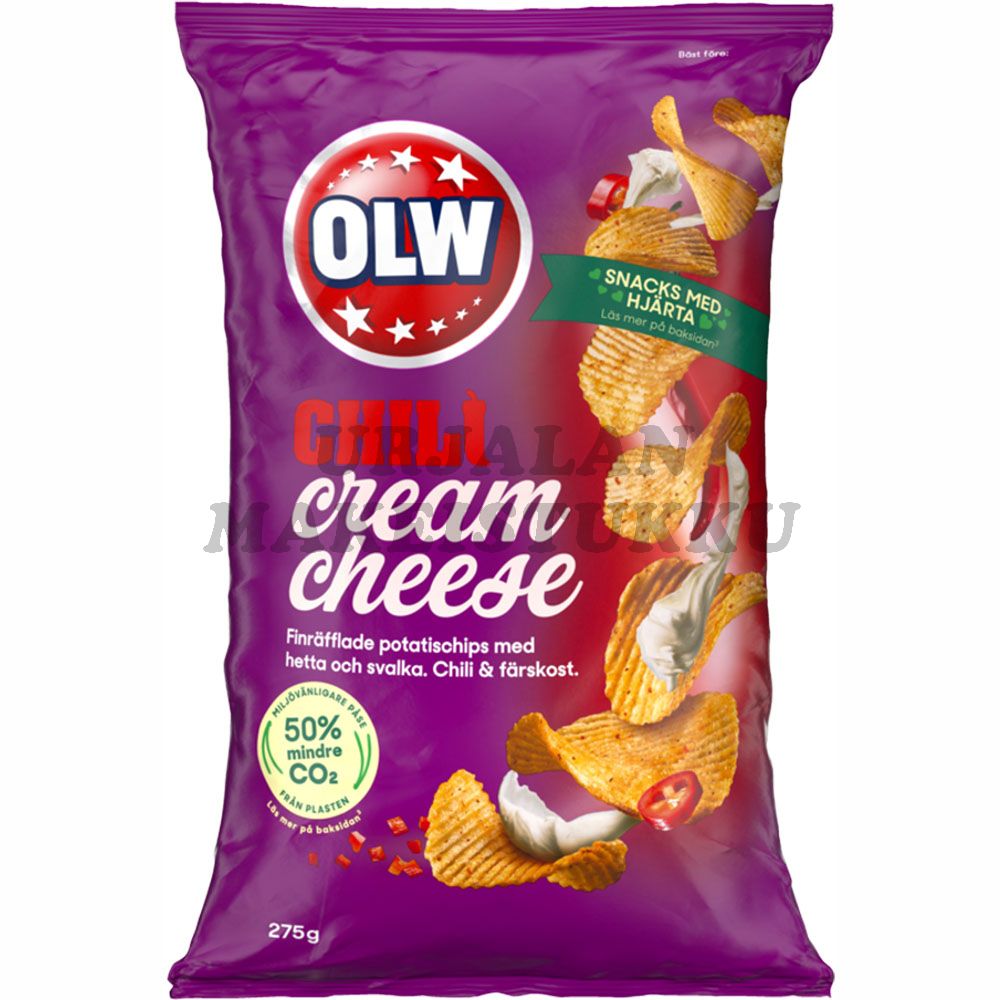 OLW Chili Cream Cheese perunalastu 275g