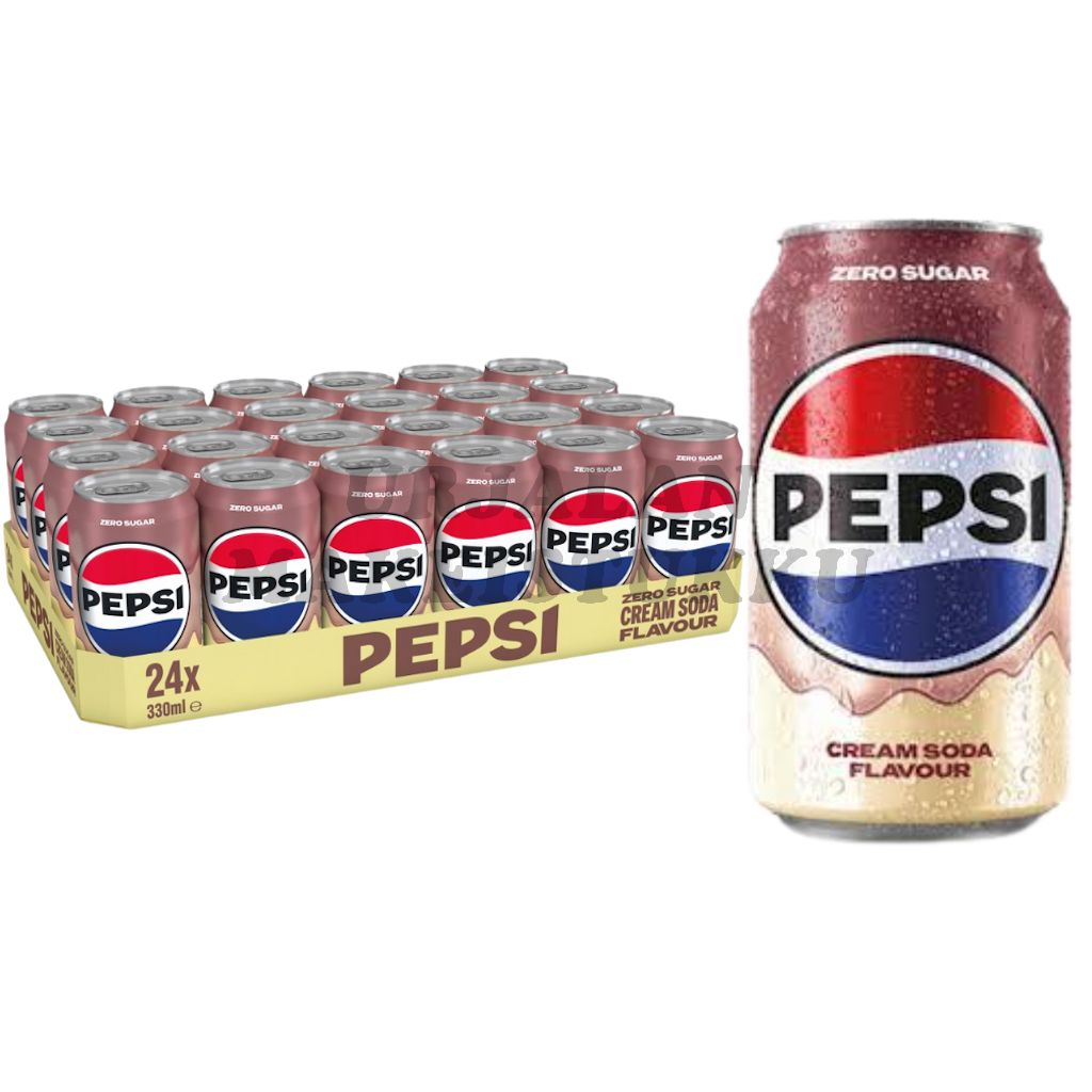 Pepsi Cream Soda Zero USA virvoitusjuoma 330ml x 24-pack