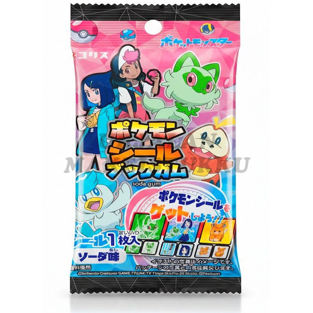 Pokemon Seal Book keräilykortti + Purukumi 3,5g