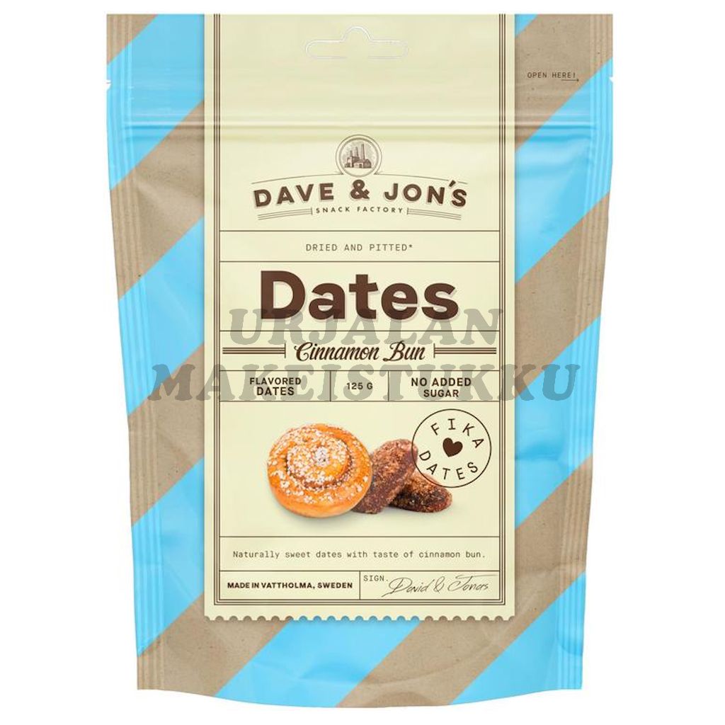 Dave & Jons Cinnamon Bun karkkitaatelit 125g