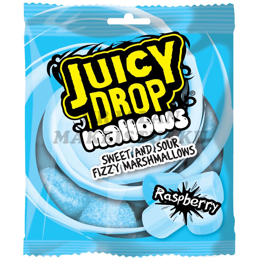 Bazooka Juicy Drop Mallows Vadelma vaahtokarkkeja 100g