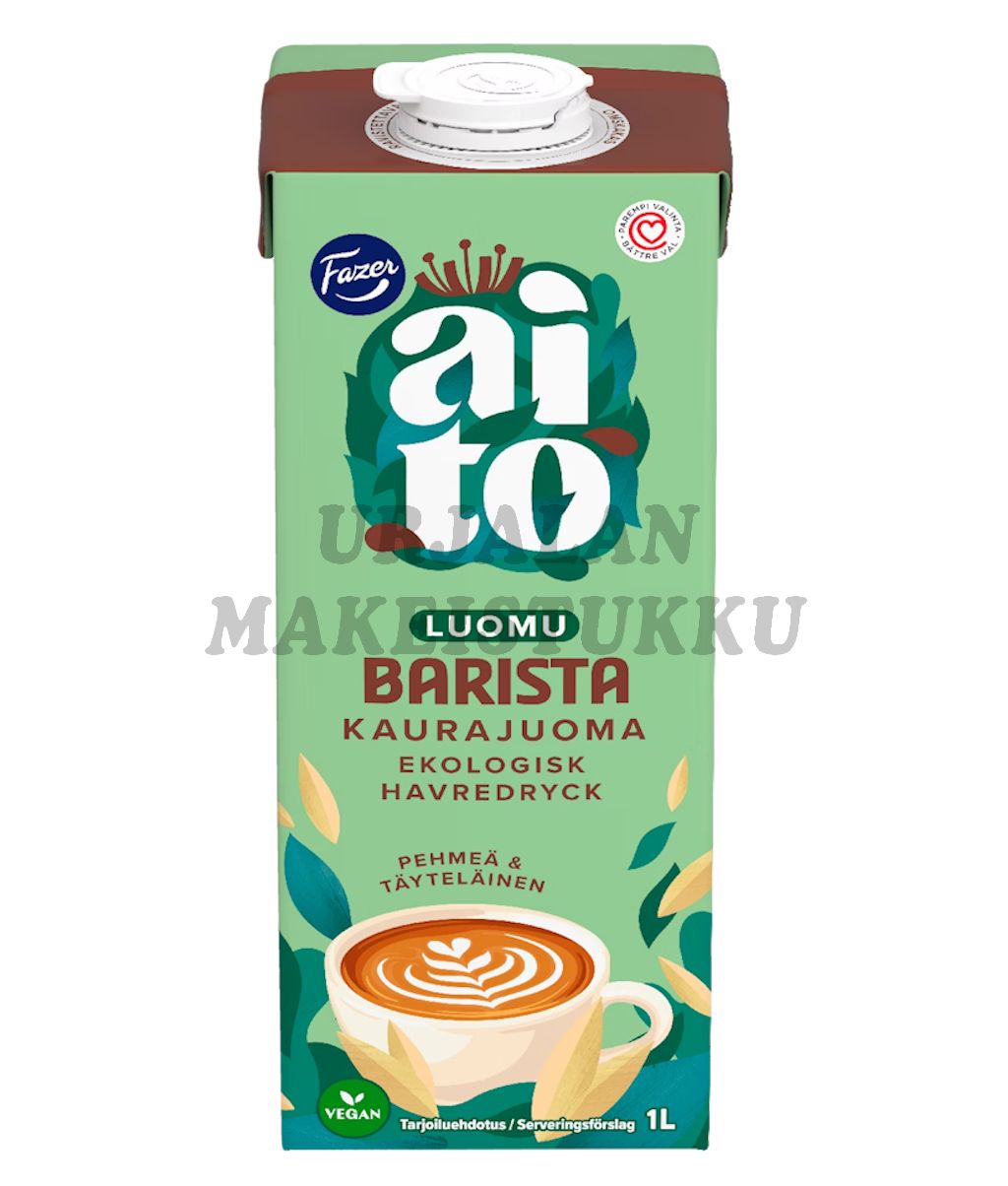Fazer Aito Luomu Barista Kaurajuoma UHT 1L