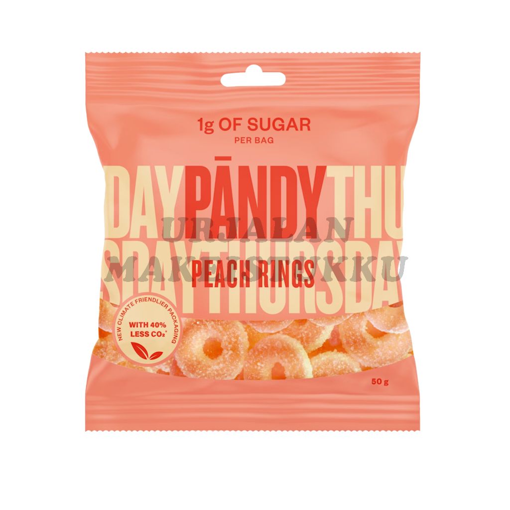 Pändy Persikka Renkaat makeispussi 50g