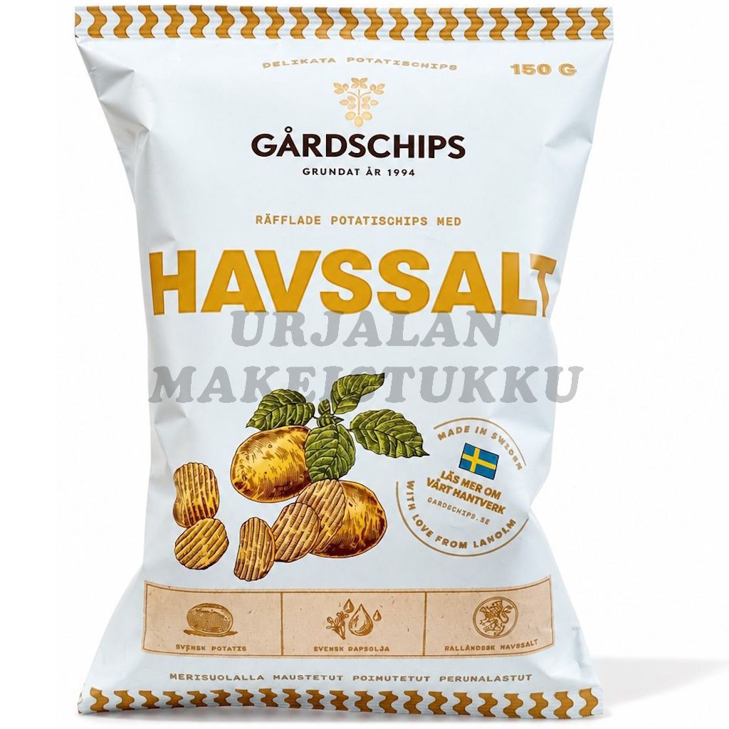 Gårdschips Havssalt Räfflade perunalastu 150g