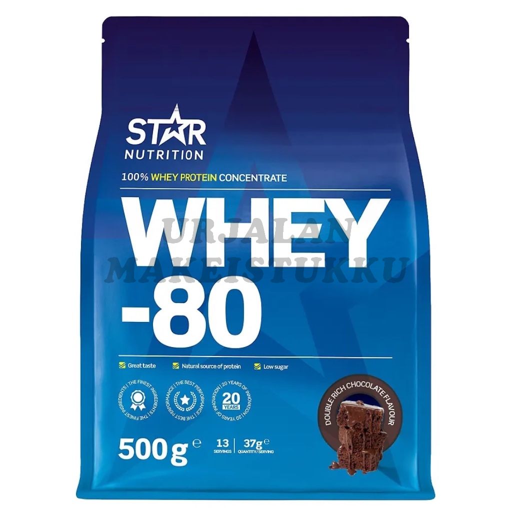 Star Nutrition Whey-80 Double Rich Chocolate proteiinijauhe 500g