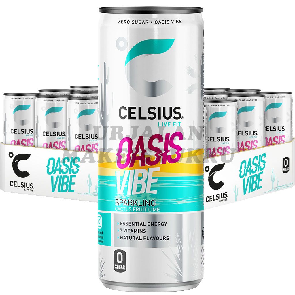 Celsius Oasis Vibe kaktus-lime energiajuoma 355ml x 24kpl