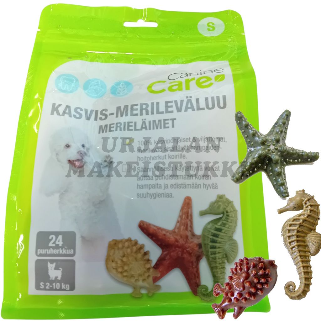 CanineCare Merieläimet Kasvis-merileväluu S puruherkku 336g