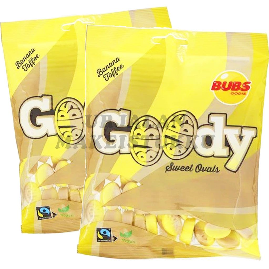 Bubs Goody Banaani-Toffee Ovaalit 175g x 2kpl