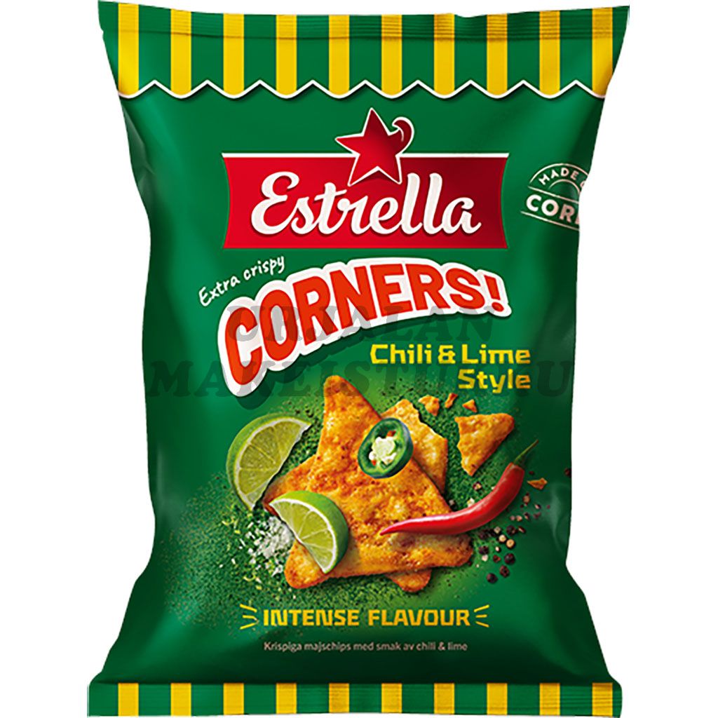 Estrella Corners Chili Lime maustetut tortillalastut 160g
