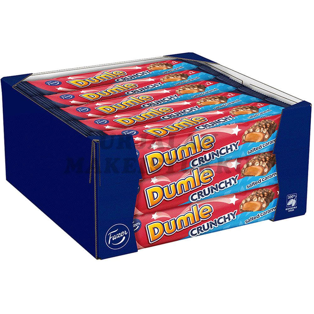 Fazer Dumle Crunchy Salted Caramel suklaapatukka 55g x 20kpl