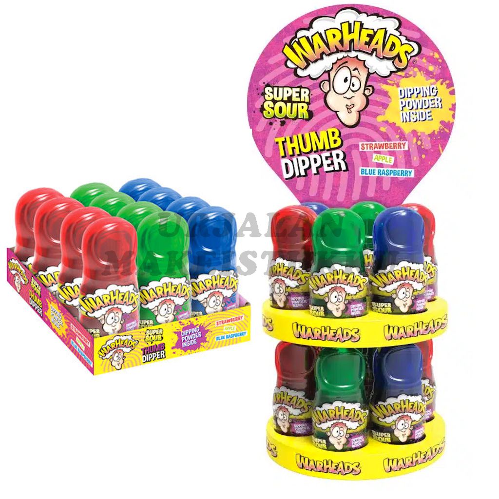 Warheads Thump Dippers peukkutikkari 40g x 21kpl