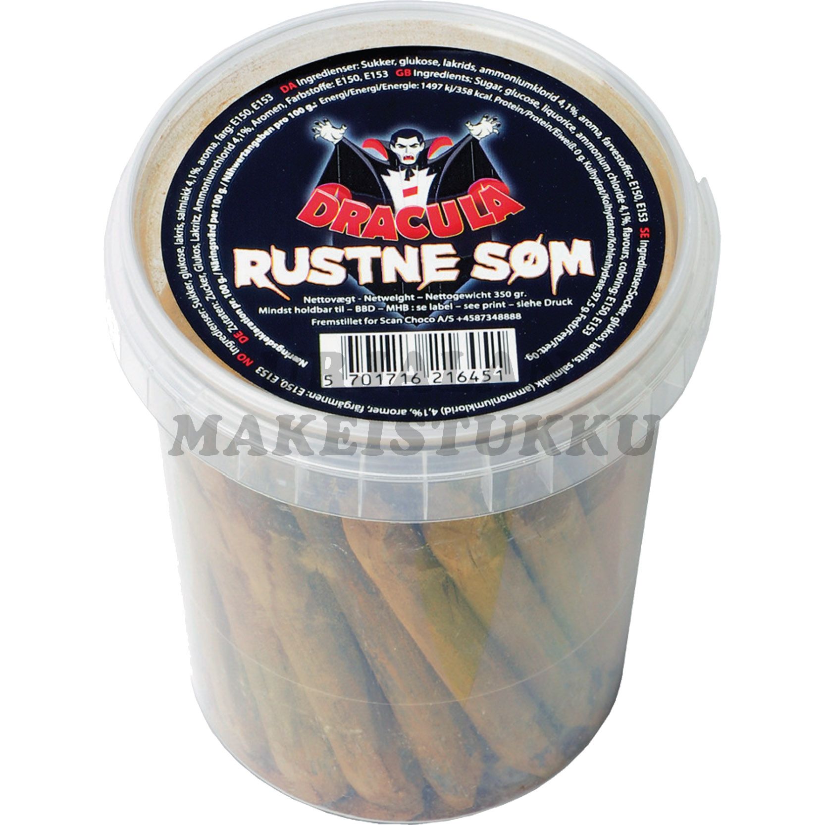 Dracula Ruosteiset Naulat salmiakki 350g