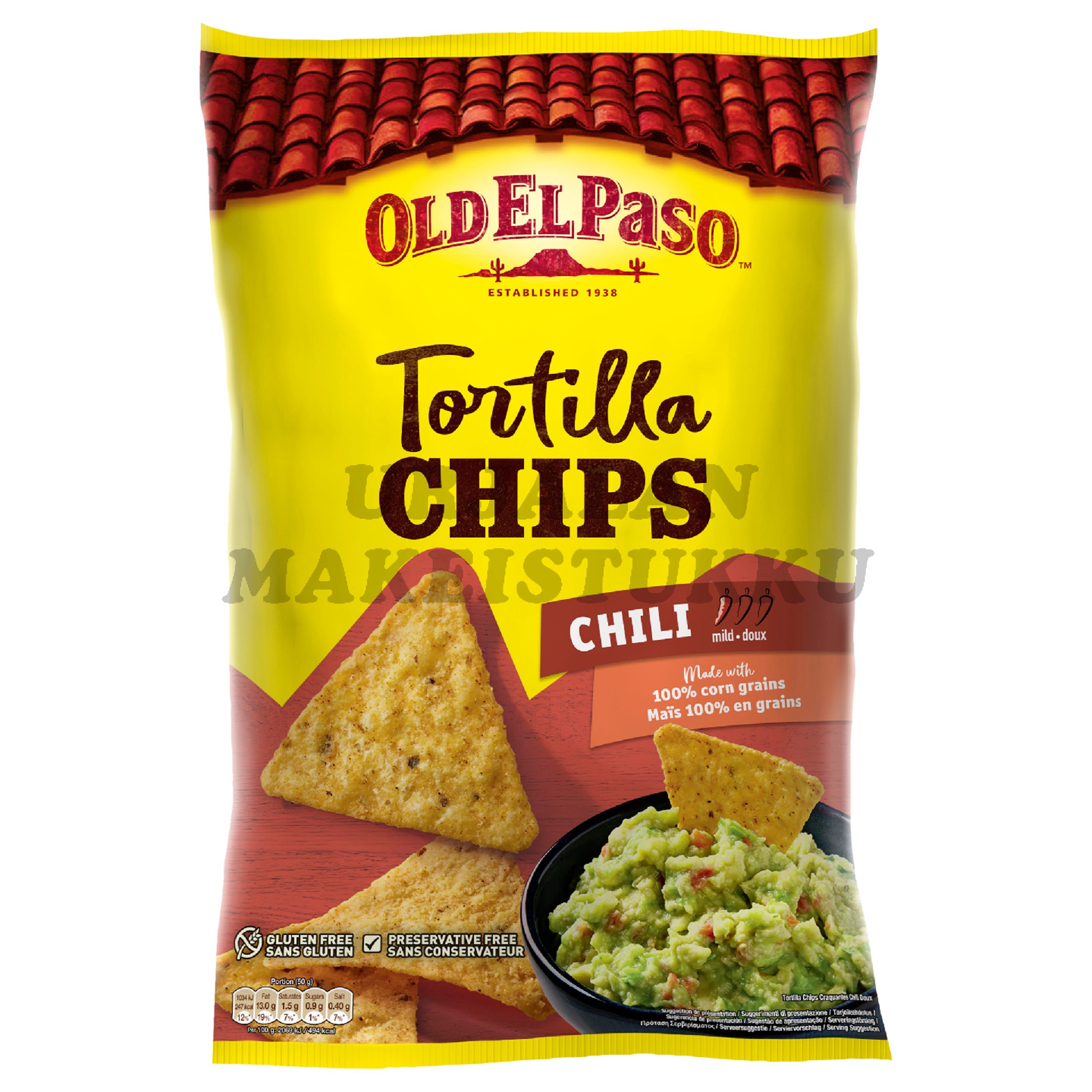 Old El Paso Tortilla Chips Chili 185g
