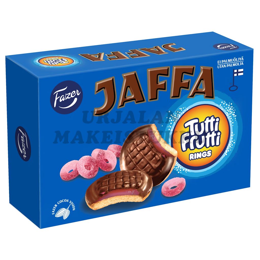 Fazer Jaffa Tutti Frutti Rings leivoskeksi 300g