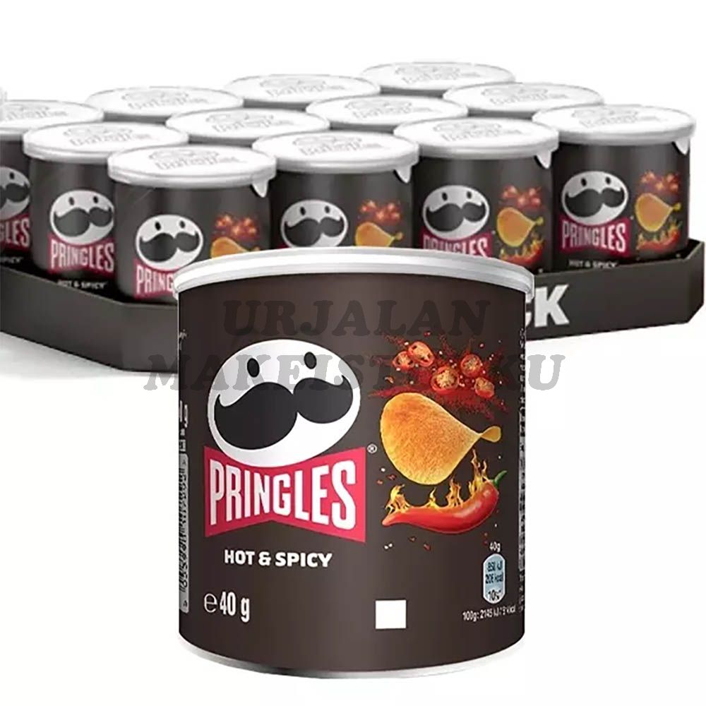 Pringles Hot & Spicy perunalastu 40g x 12kpl