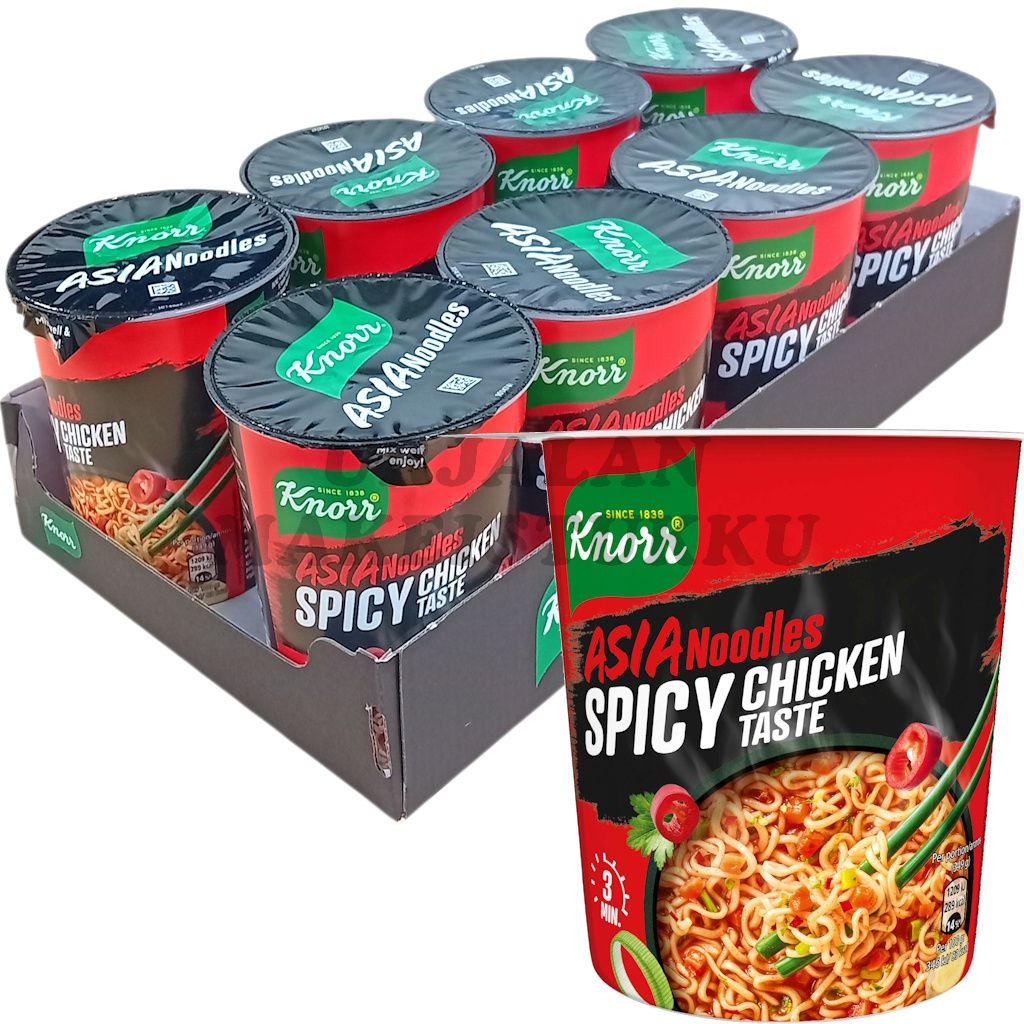 Knorr Asia Noodles Spicy Chicken Taste kuppinuudeli 64g x 8kpl