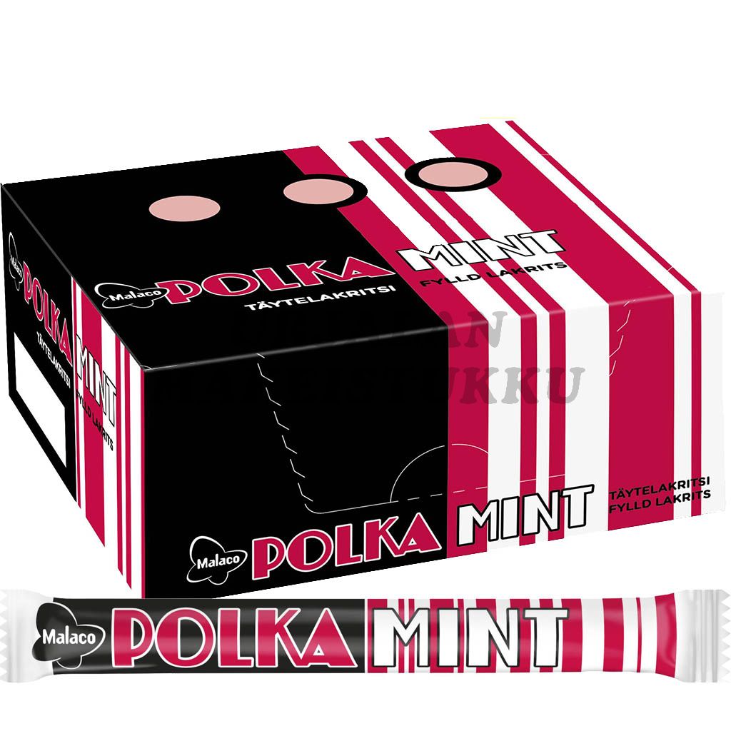 Cloetta Polka Mint täytelakritsi 50kpl