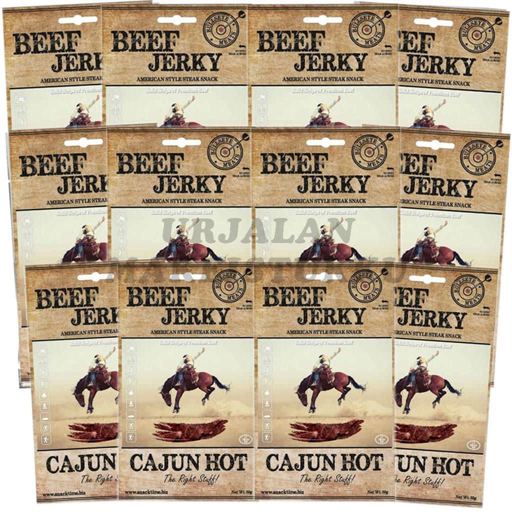 Bullseye Meats Beef Jerky Cajun Hot kuivaliha 50g x 12kpl