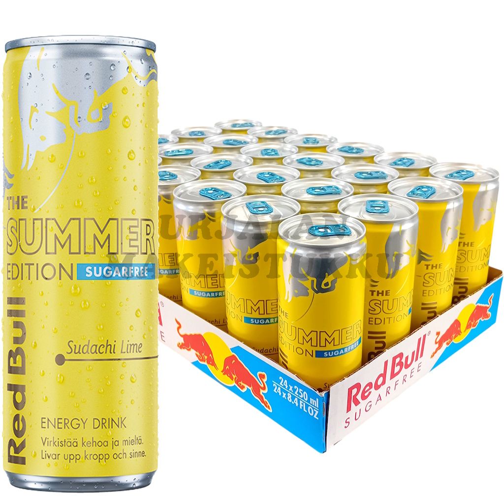 Red Bull Summer Edition Sudachi-Lime sokeriton energiajuoma 250ml x 24kpl