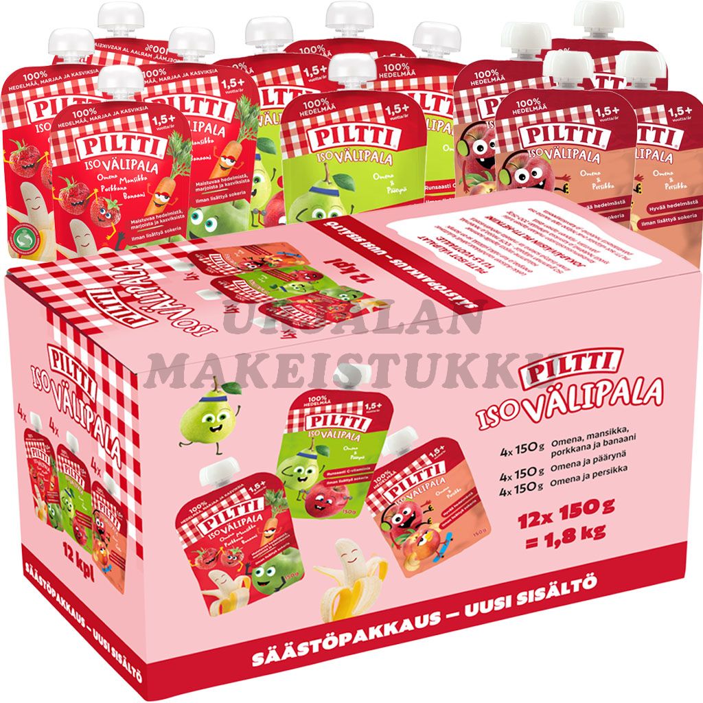 Piltti Iso välipala säästöpakkaus (1,5v) 150g x 12kpl