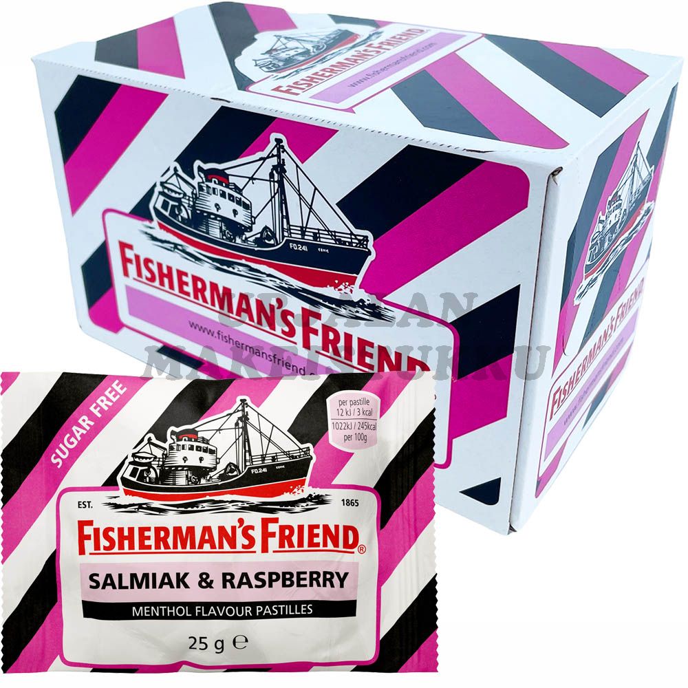 Fisherman´s Friend Salmiakki-vadelma sokeriton pastilli 24kpl