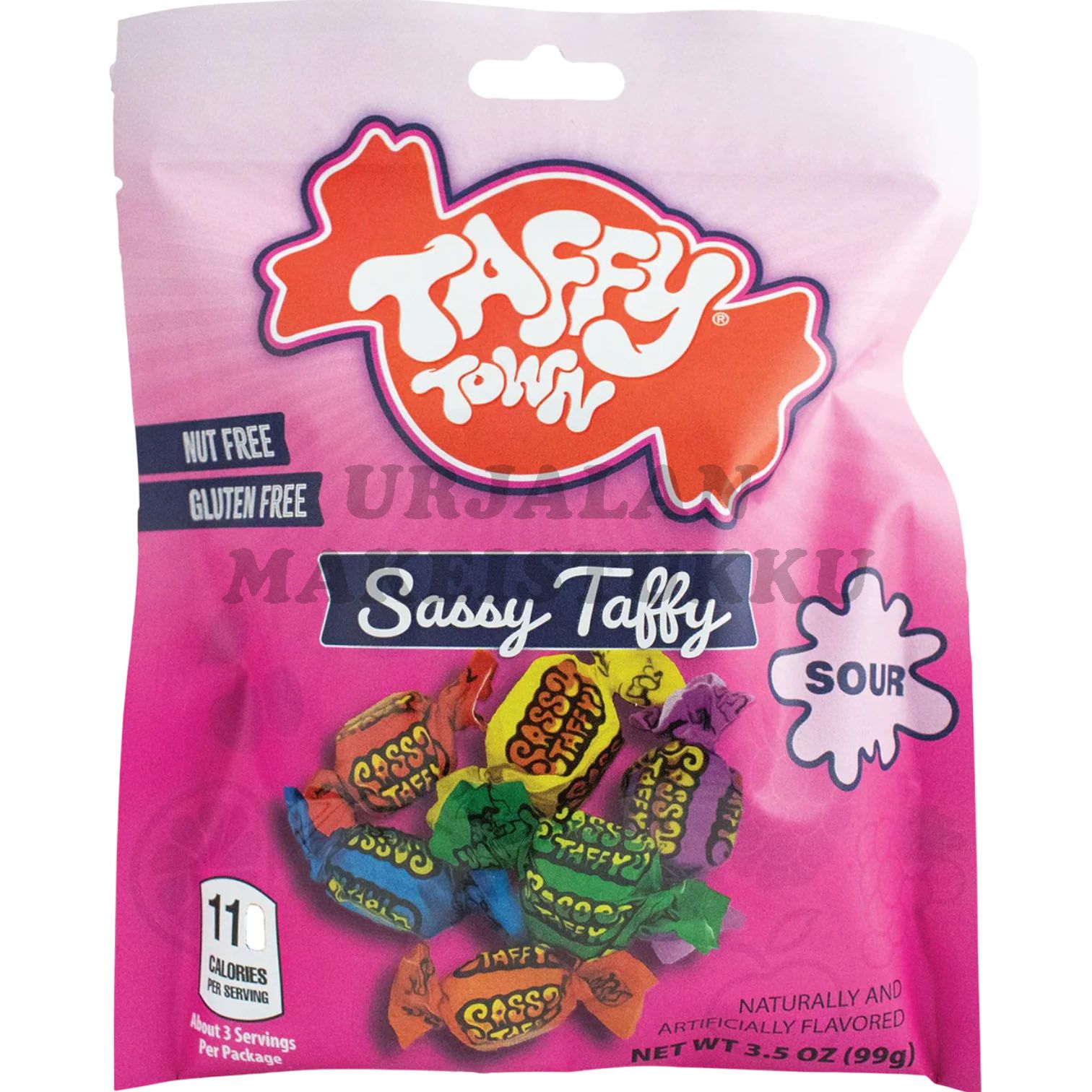Taffy Town Sassy Taffy Sour venyvät toffeet 99g