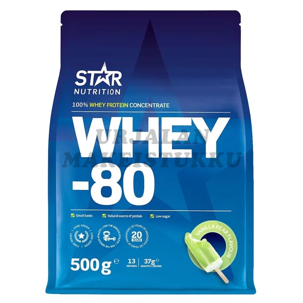 Star Nutrition Whey-80 Vanilla Pear proteiinijauhe 500g