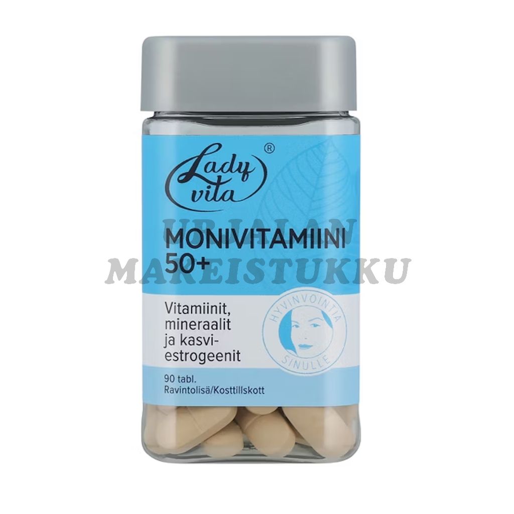 Ladyvita Monivitamiini 50+ Kivennäisaine-kasviestrogeeni 90tabl