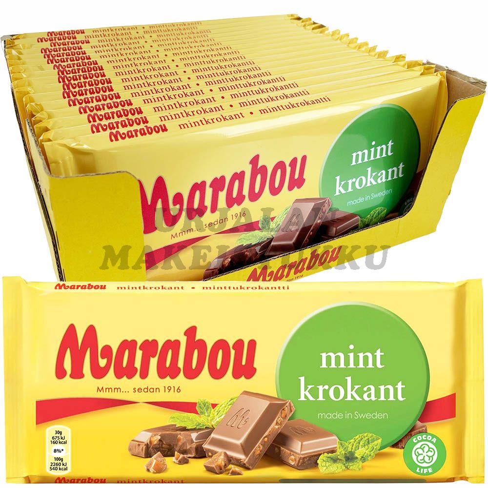 Marabou Mintkrokant suklaalevy 200g x 16kpl