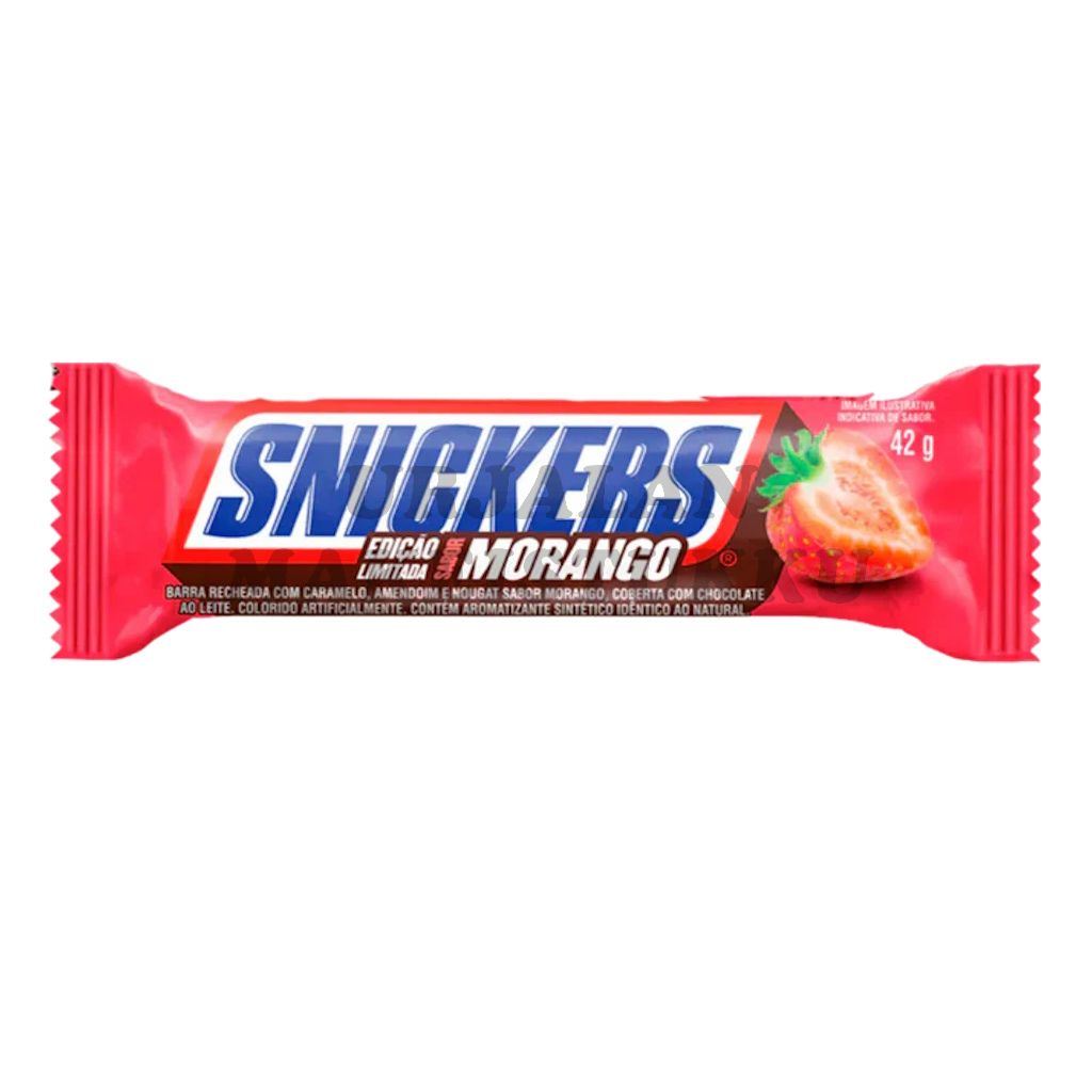 Brasilialainen Snickers Morango Strawberry suklaapatukka 42g